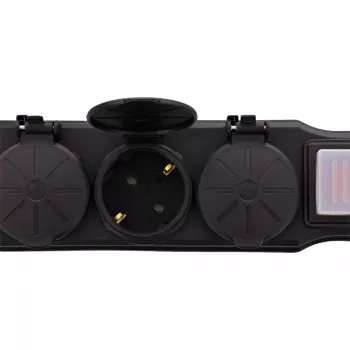 InLine 16496O Stromverlängerung 3 m 6 AC-Steckdose(n) Schwarz