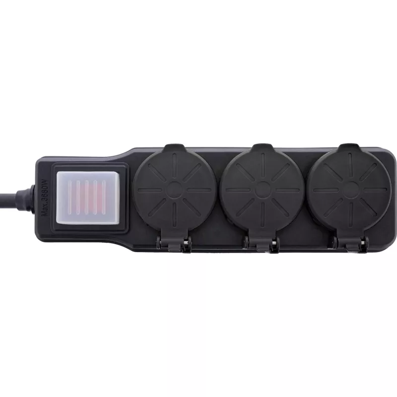 InLine 16493O Stromverlängerung 3 m 3 AC-Ausgänge Schwarz