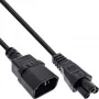 InLine Netzkabel, C14 Buchse auf C5 Stecker, schwarz, 2 m