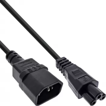 InLine Netzkabel, C14-Buchse auf C5-Stecker, schwarz, 3m