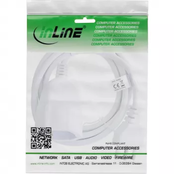 InLine 16403I Stromverlängerung 3 m 1 AC-Ausgang Innenbereich Weiß
