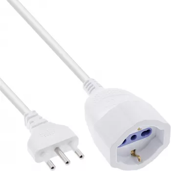 InLine 16402I Stromverlängerung 2 m 1 AC-Ausgang Indoor Weiß