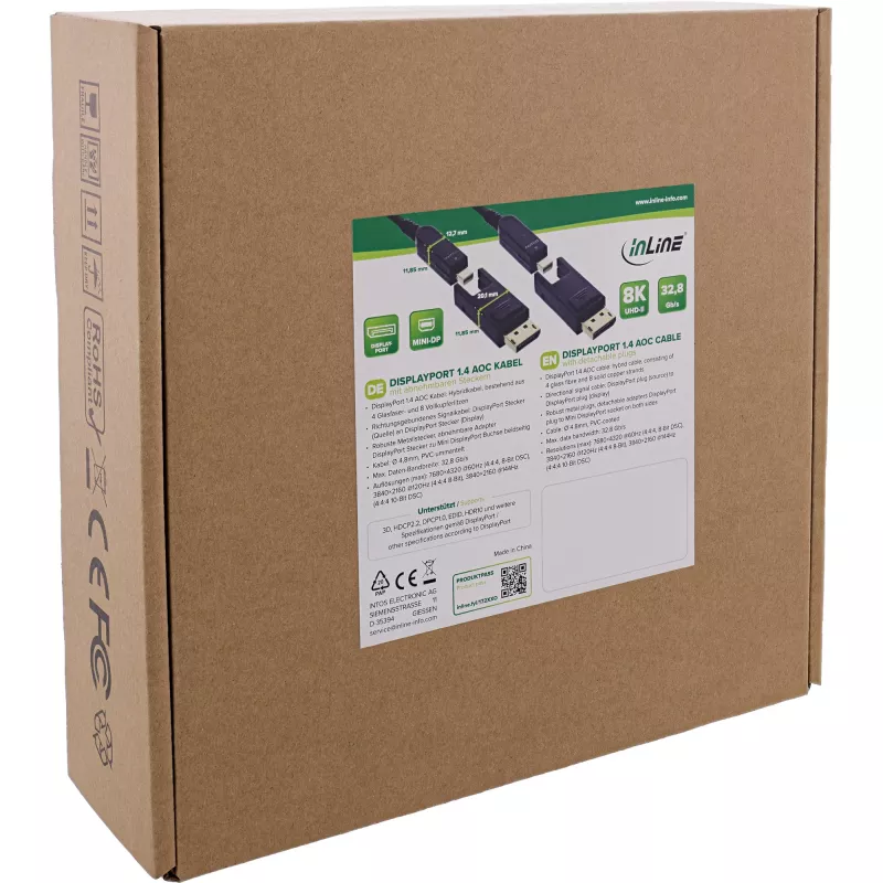 InLine 17250O DisplayPort-Kabel 50 m Mini DisplayPort / DisplayPort Schwarz