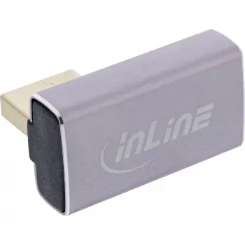 DisplayPort Umschalter InLine 17291I Grau Schwarz Goldbeschichtet