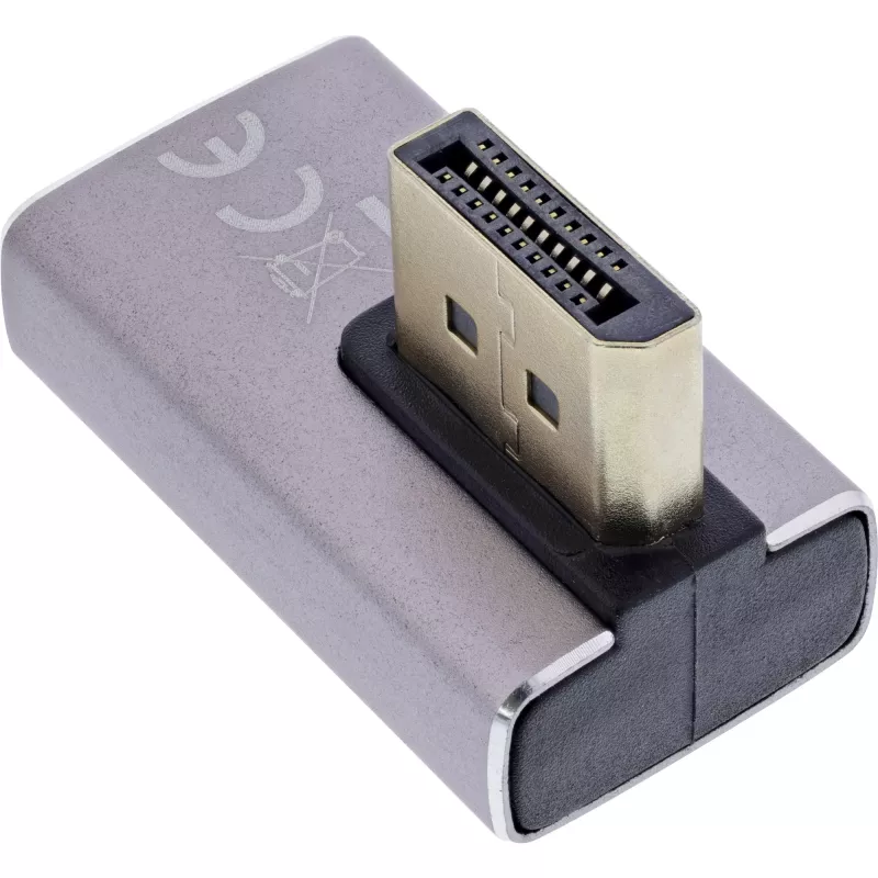 DisplayPort Gender Changer InLine 17291H grau schwarz goldbeschichtet