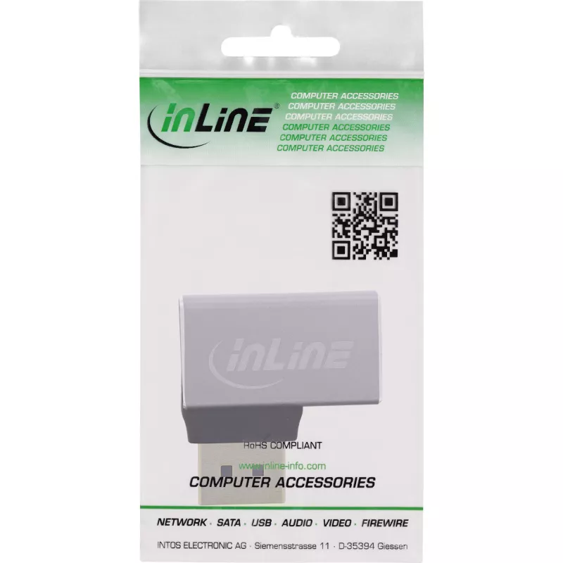 InLine 17291E Kabel-Gender-Changer DisplayPort Grau, Schwarz