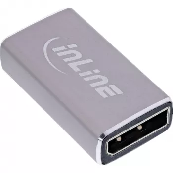 DisplayPort Gender Changer InLine 17291A grau goldbeschichtet