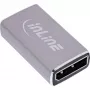 DisplayPort Gender Changer InLine 17291A grau goldbeschichtet