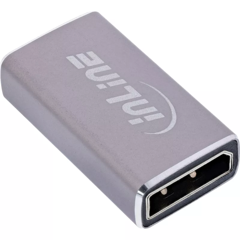 DisplayPort Gender Changer InLine 17291A grau goldbeschichtet