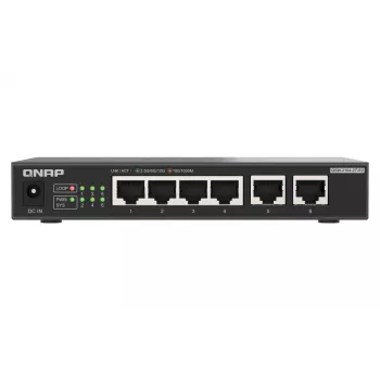 QNAP QSW-2104-2T-R2 Netzwerk-Switch Unmanaged 10G Ethernet (100/1000/10000) Desktop Schwarz