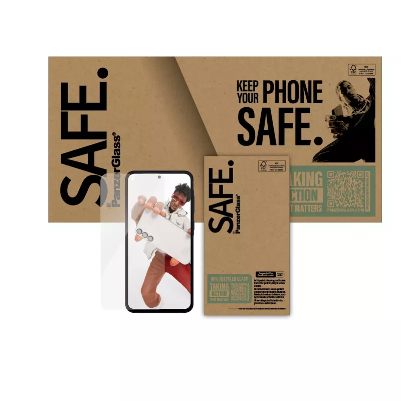 PanzerGlass SAFE. by ® Displayschutz Samsung Galaxy A56 5G | Ultra-Wide Fit