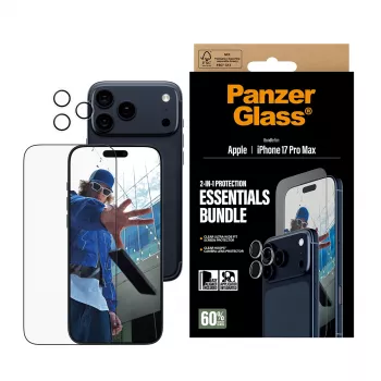 PanzerGlass 2-in-1 Essentials Bundle iPhone 17 Pro Max Kratzfest Stoßfest