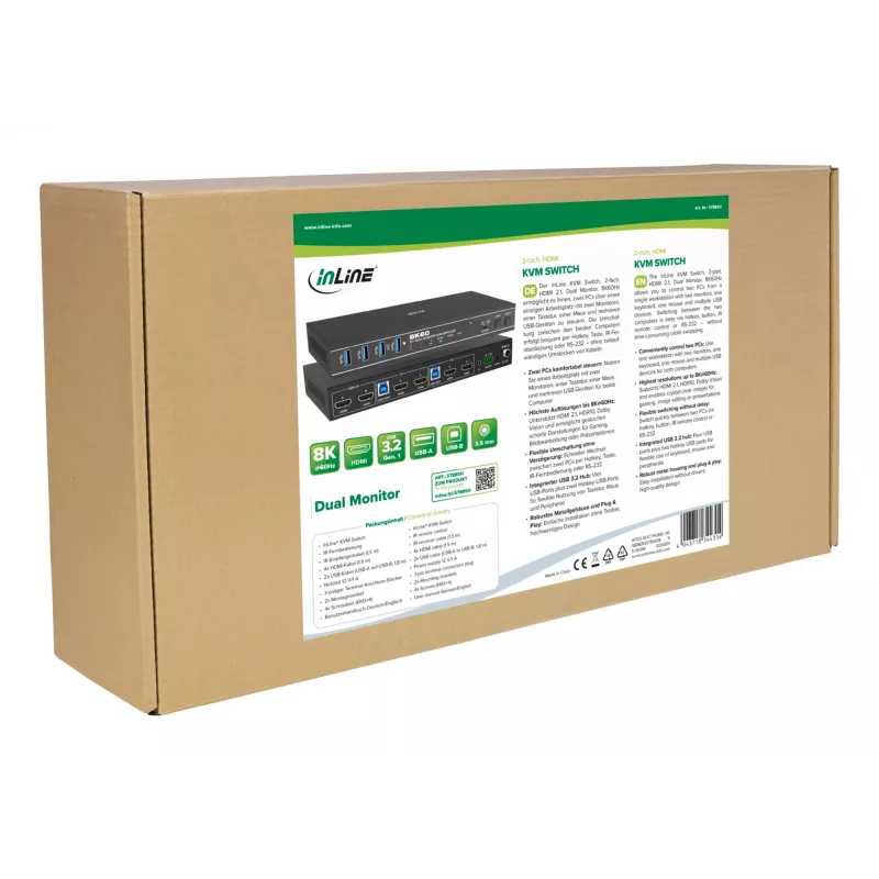 InLine 57885H KVM-Switch Rackmontage Schwarz