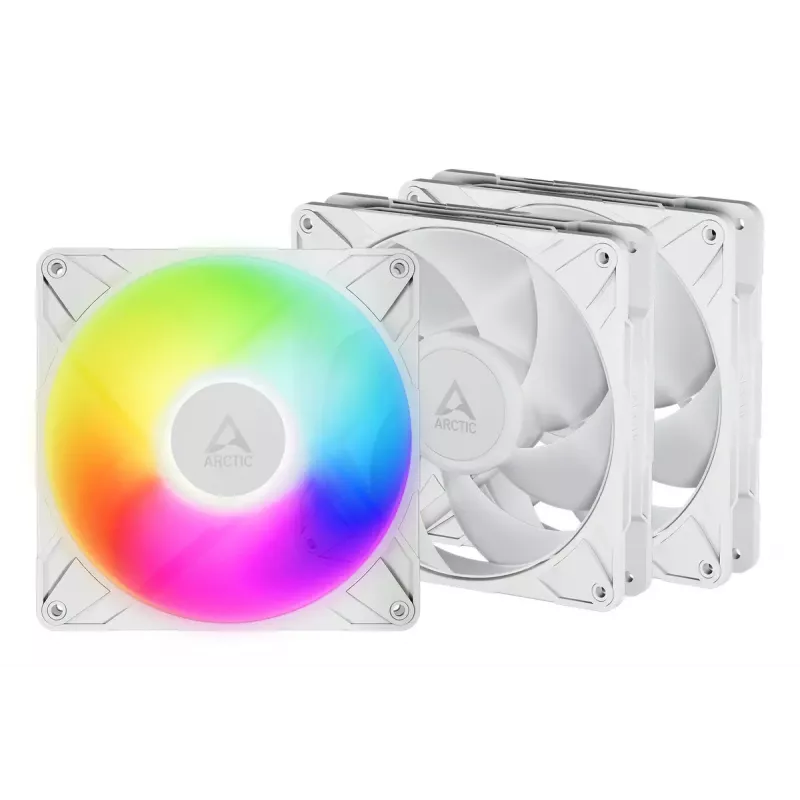 ARCTIC Freezer P14 Pro A-RGB (Weiß) - 3er-Pack 140 mm A-RGB PWM Lüfter mit Kabelverteiler