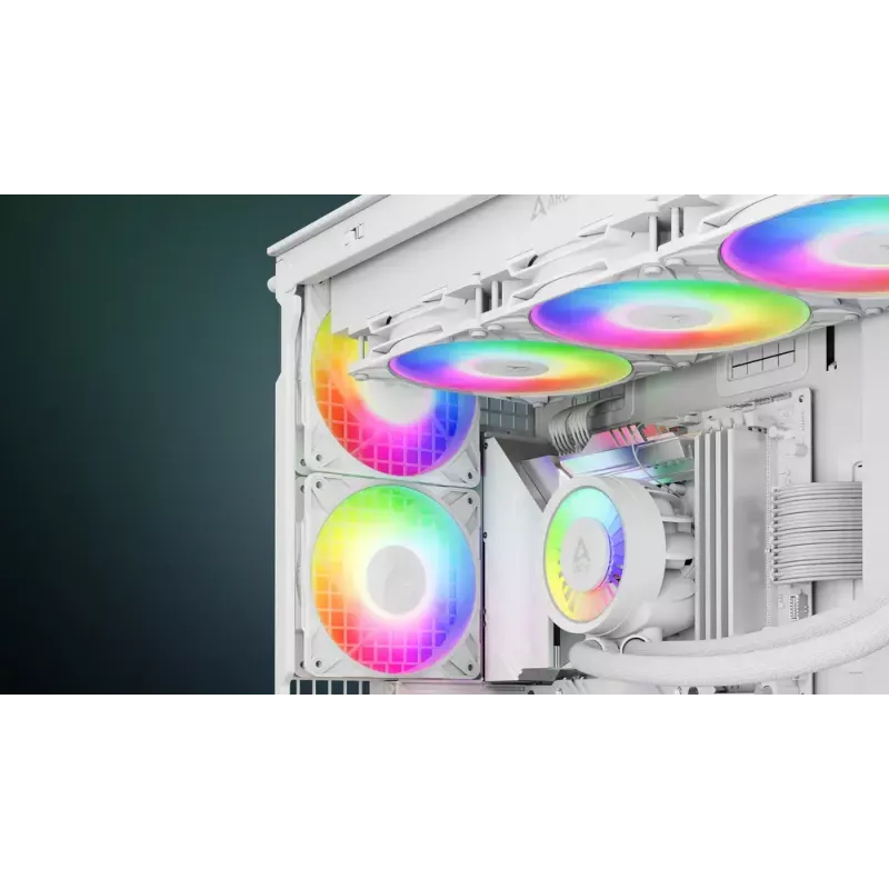 ARCTIC Freezer P14 Pro A-RGB (Weiß) - 3er-Pack 140 mm A-RGB PWM Lüfter mit Kabelverteiler