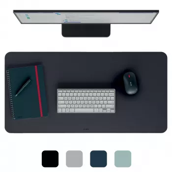 Leitz Große Schreibtischmatte. Produktfarbe: Schwarz, Material: Polyvinylchlorid (PVC). Breite: 400 mm, Tiefe: 800 mm, Höhe: 2 mm