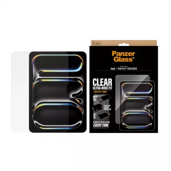 PanzerGlass Panzerglas-Displayschutz für iPad Pro 11 Zoll (2024–2025) — Ultra-Wide Fit, FastFit-Werkzeug