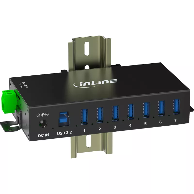 InLine 35396B Interface Hub USB 3.2 Gen 1 (3.1 Gen 1) Type-B 5000 Mbit/s Schwarz