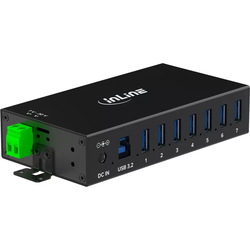 InLine 35396B Interface Hub USB 3.2 Gen 1 (3.1 Gen 1) Type-B 5000 Mbit/s Schwarz
