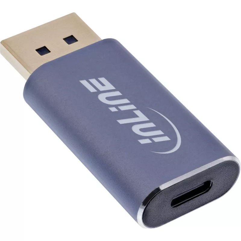 InLine 64107I Videokabel-Adapter USB Type-C DisplayPort Grau