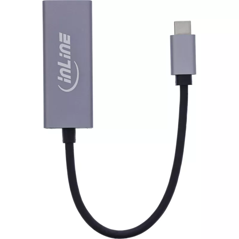 InLine 33380Q RJ-45 Adapter USB Typ-C Stecker 1 Gbit/s Grau