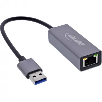 InLine 33380P Schnittstellenkarten/Adapter RJ-45 USB Typ-A Stecker 1 Gbit/s