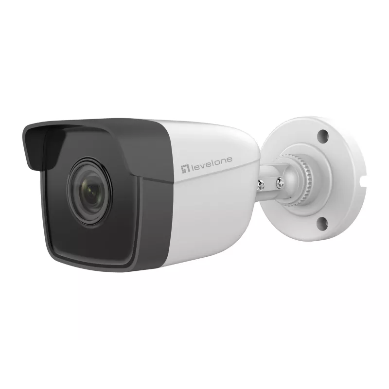 LevelOne GEMINI Festnetz-IP-Kamera, 2-Megapixel, H.265, 802.3af PoE, IR-LEDs, Innen-/Außenbereich