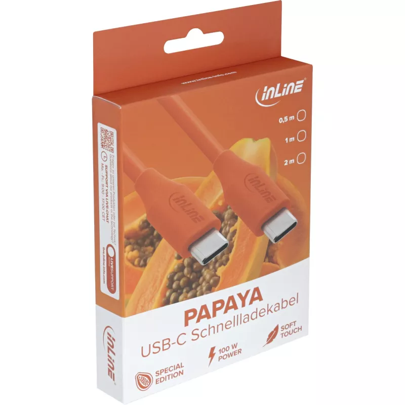 USB-Kabel InLine 35892O 2 m USB-C Orange USB 2.0 0,48 Gbit/s