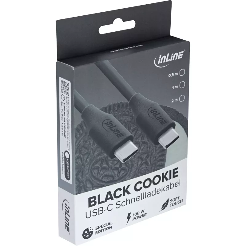 USB-Kabel InLine 35892 2 m USB-C Schwarz USB 2.0 0,48 Gbit/s