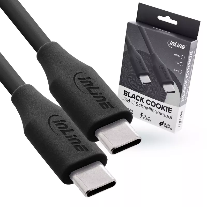 USB-Kabel InLine 35895 0,5m USB-C Schwarz USB 2.0 0,48 Gbit/s