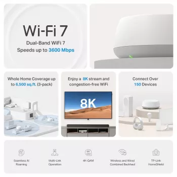 TP-Link DECO BE22 Dualband (2,4 GHz / 5 GHz) Wi-Fi 7 (802.11be) Weiß 2 Intern
