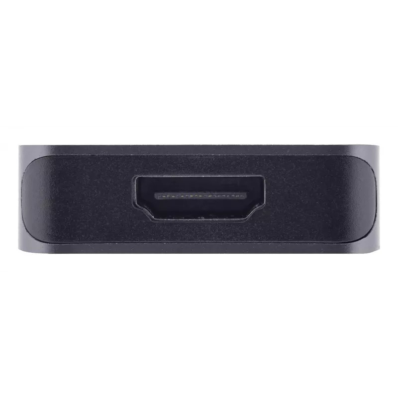USB-C-Schnittstellen-Hub InLine 35392D USB 3.2 Gen 2 Type-C Host zu HDMI, USB-A, USB-C 10000 Mbit/s Grau