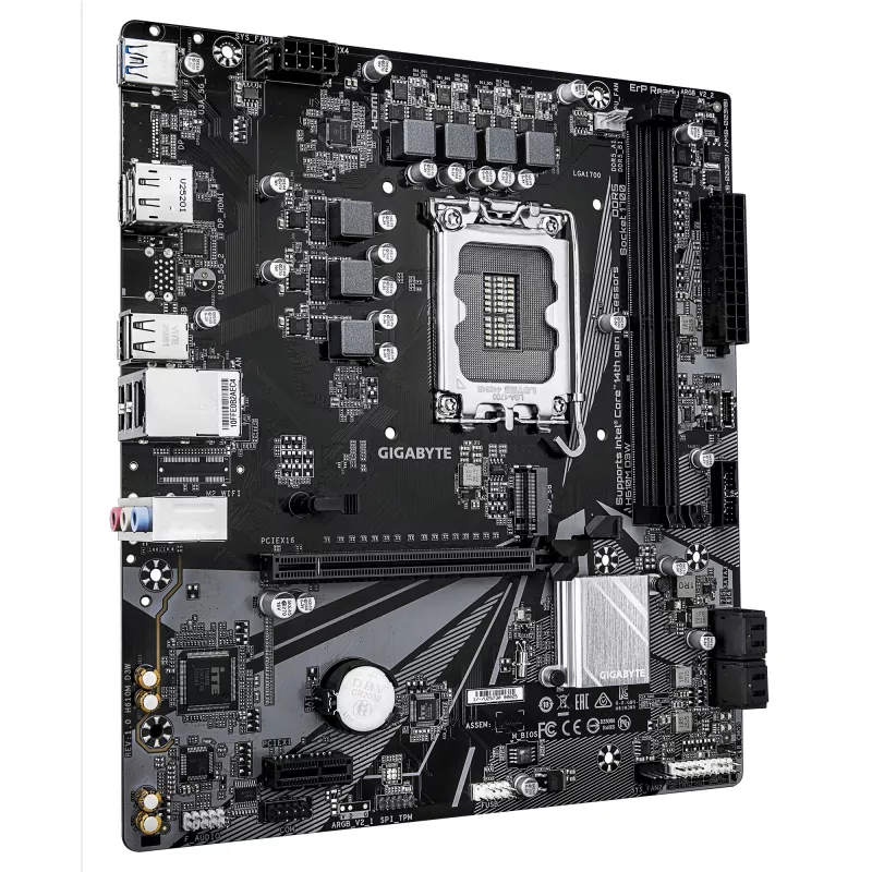 Motherboard GIGABYTE H610M D3W LGA1700 für Intel-CPUs der 12.–14. Generation, 5+1+1 VRM, DDR5 bis 5600 MHz, 128 GB, PCIe 3.0 M.2, 1 GbE, USB 3.2 Gen1