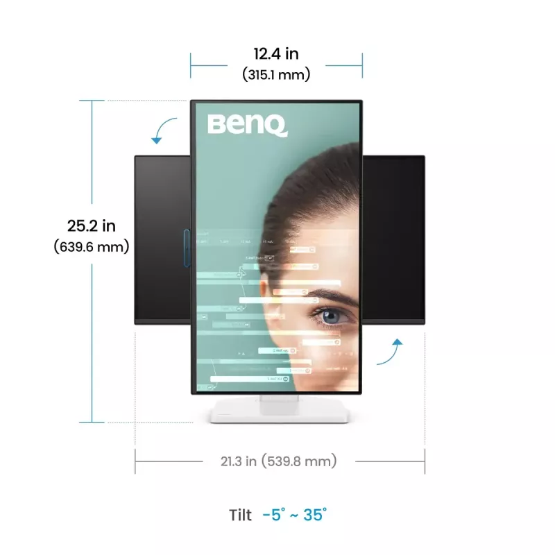 Computermonitor BenQ GW2490TC 24 Zoll (61 cm) IPS Full HD 1920x1080 LED, 5 ms, 178° Blickwinkel, integrierte Lautsprecher, VESA, Schwarz/Weiß