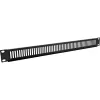 InLine 19 Zoll perforierte Blindplatte, 2HE, RAL 9005 schwarz