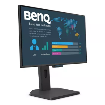 Monitor BenQ 23,8 Zoll 1080p FHD LCD, 1920×1080, 5 ms, 16:9, matt, Lautsprecher, VESA, höhenverstellbar, schwarz