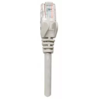 Intellinet Netzwerk-Patchkabel, Cat6, 3m, Grau, CCA, U/UTP, PVC, RJ45, vergoldete Kontakte, rastnasenschutz, mit Zugentlastung, lebenslange Garantie