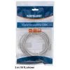 Intellinet Netzwerk-Patchkabel, Cat6, 3m, Grau, CCA, U/UTP, PVC, RJ45, vergoldete Kontakte, rastnasenschutz, mit Zugentlastung, lebenslange Garantie