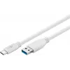 USB-Kabel Goobay 67188 USB 3.2 Gen 1 1m USB C USB A Weiß