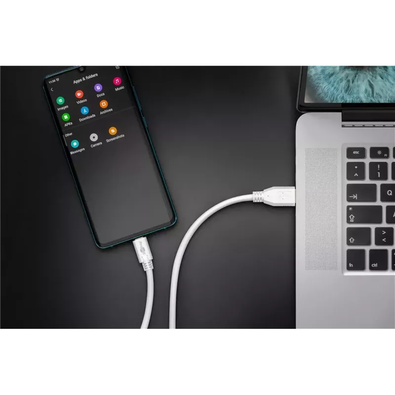 USB-Kabel Goobay 67188 USB 3.2 Gen 1 1m USB C USB A Weiß