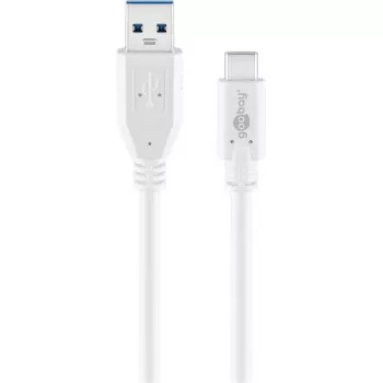 USB-Kabel Goobay 67188 USB 3.2 Gen 1 1m USB C USB A Weiß