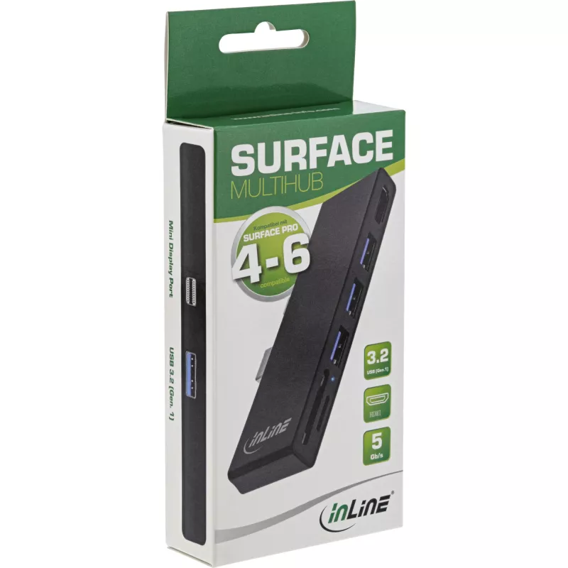 InLine Surface Pro 4/5/6 MultiHub USB-C Docking-Adapter