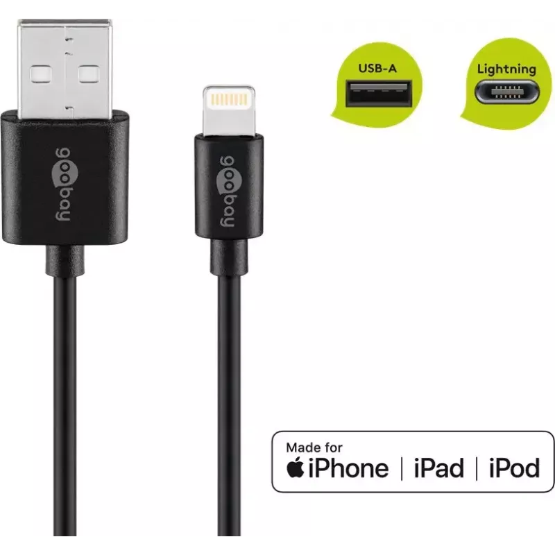 Lightning USB Lade- und Synchronisationskabel Goobay 72906