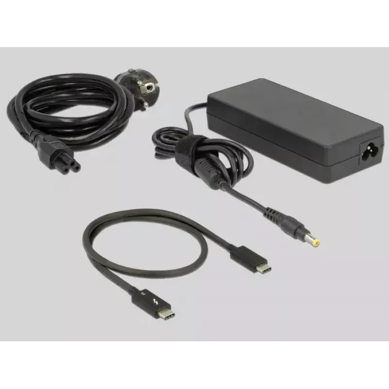 Laptop Dock DeLOCK 87725 Kabelgebunden Thunderbolt 3 Schwarz Silber