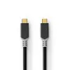 USB-Kabel Nedis CCBW64020AT20 USB4 Gen 2x2 2 m USB C Schwarz Silber