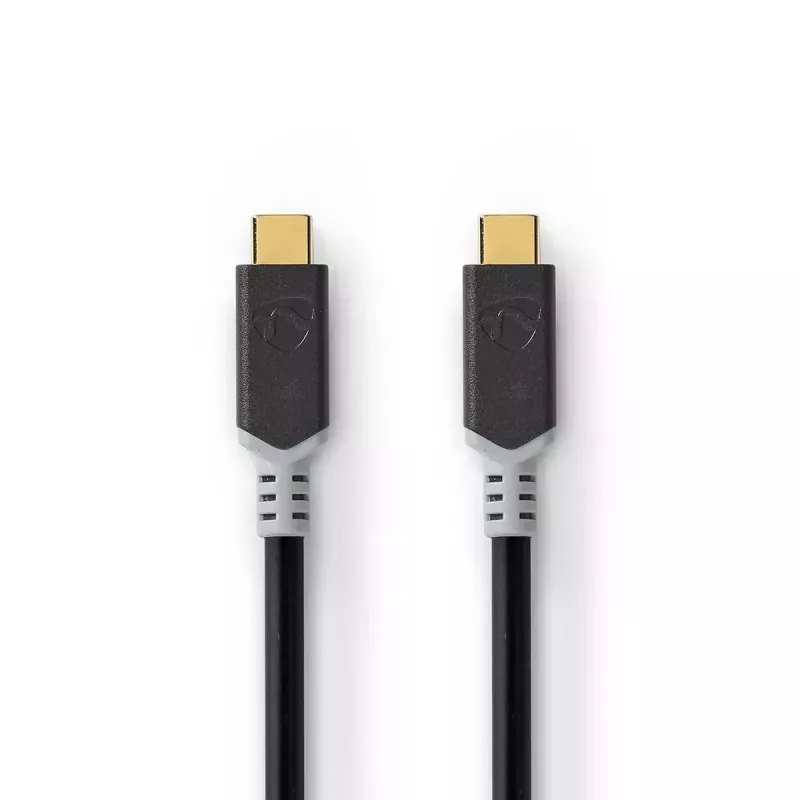 USB-Kabel Nedis CCBW64020AT20 USB4 Gen 2x2 2 m USB C Schwarz Silber