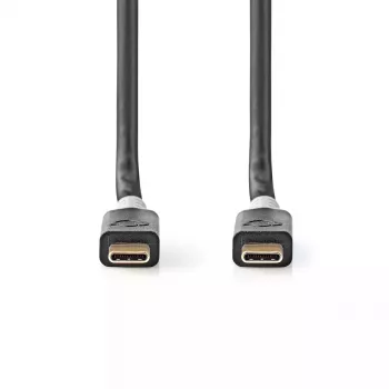 USB-Kabel Nedis CCBW64020AT20 USB4 Gen 2x2 2 m USB C Schwarz Silber