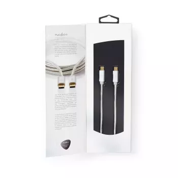 USB-Kabel Nedis CCTB60700AL20 2m USB C Aluminium USB 2.0