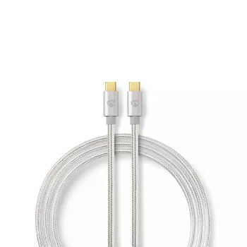 USB-Kabel Nedis CCTB60700AL20 2m USB C Aluminium USB 2.0