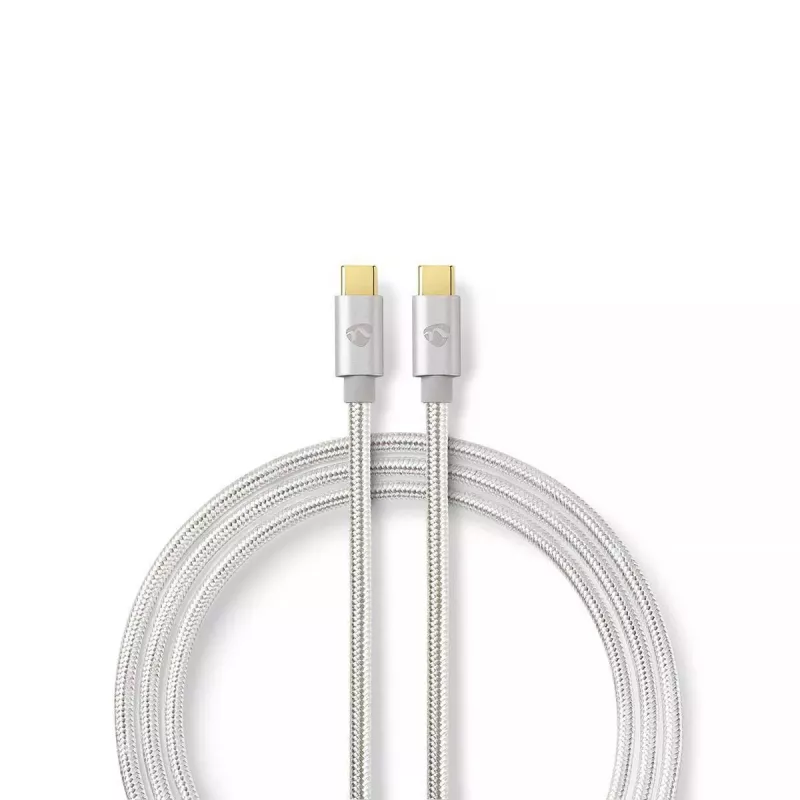 USB-Kabel Nedis CCTB60700AL20 2m USB C Aluminium USB 2.0